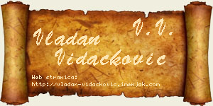Vladan Vidačković vizit kartica